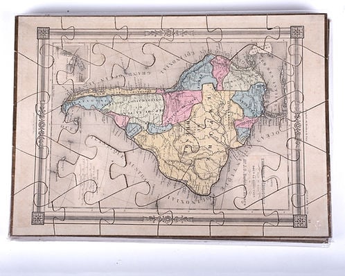 Barbie du Bocage dissected Atlas puzzle Maison Basset 19th Century box set - 5