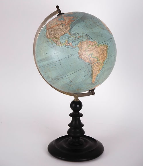 1870's 13" Vivien de Saint Martin FRENCH ANTIQUE TERRESTRIAL GLOBE MAPPEMONDE - 2