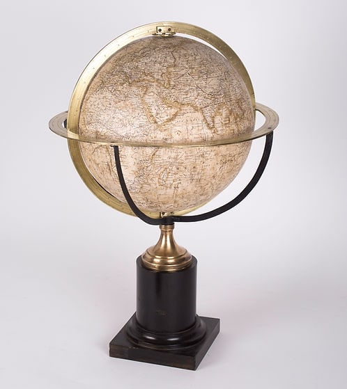 1831 Charles Dien 14" FRENCH TERRESTRIAL GLOBE ANTIQUE BRASS MERIDIEN - 2