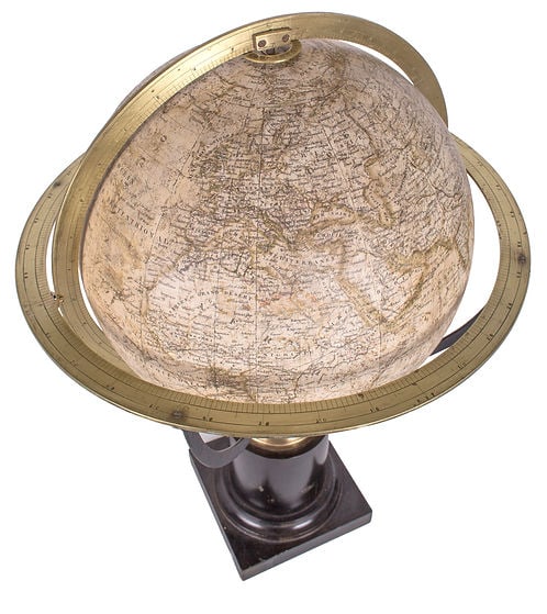 1831 Charles Dien 14" FRENCH TERRESTRIAL GLOBE ANTIQUE BRASS MERIDIEN - 3
