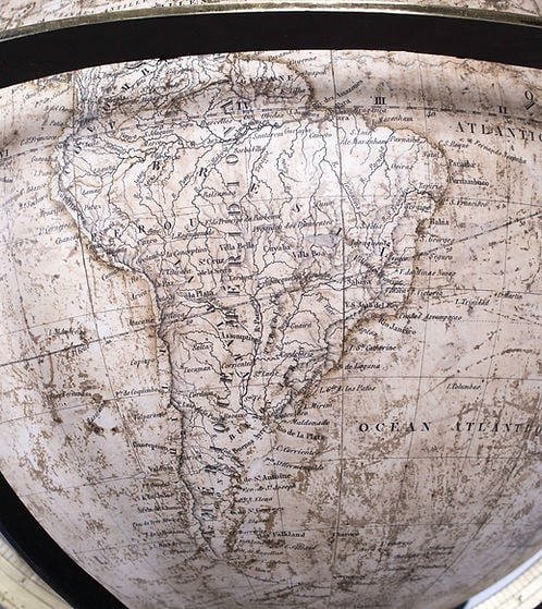 1831 Charles Dien 14" FRENCH TERRESTRIAL GLOBE ANTIQUE BRASS MERIDIEN - 7