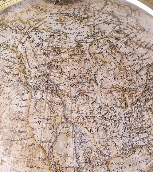 1831 Charles Dien 14" FRENCH TERRESTRIAL GLOBE ANTIQUE BRASS MERIDIEN - 8