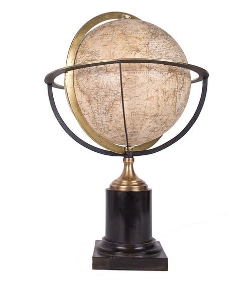 1831 Charles Dien 14" FRENCH TERRESTRIAL GLOBE ANTIQUE BRASS MERIDIEN - 9