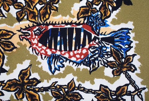 School of Fish -Aquarium Lurcat silkscreen tapestry Aubusson - 4
