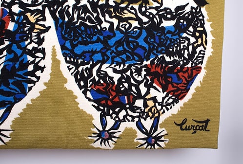School of Fish -Aquarium Lurcat silkscreen tapestry Aubusson - 5