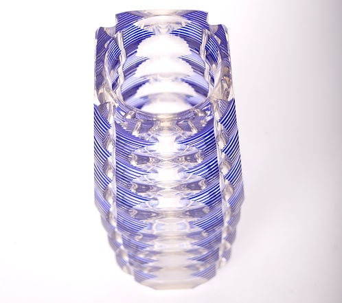 Val Saint Lambert crystal vase cut to clear - 2
