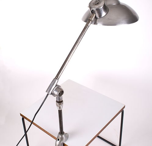 French modernist mid century industrial task lamp Ferdinand Solere - 4
