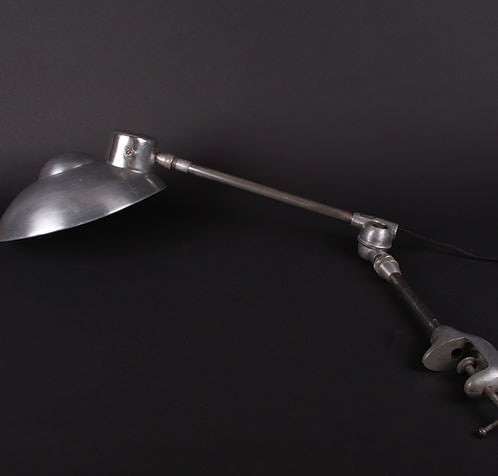 French modernist mid century industrial task lamp Ferdinand Solere - 7