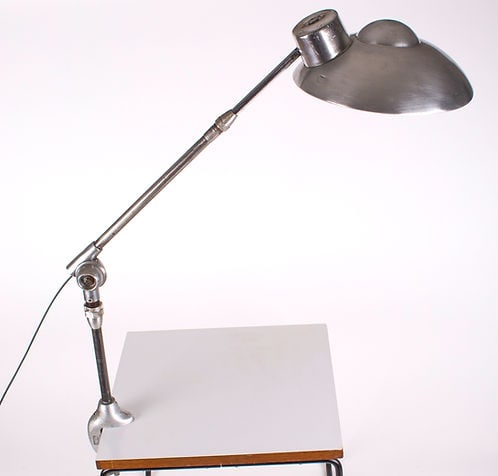 French modernist mid century industrial task lamp Ferdinand Solere - 8