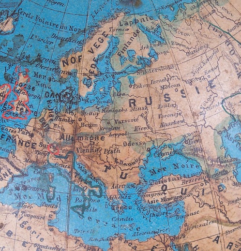 1860's 7" Vivien de Saint Martin Shotte editor French terrestrial globe - 3