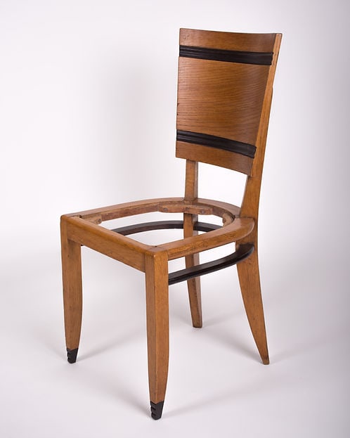 French modernist set of six chairs in the style of Maxime Old - 3