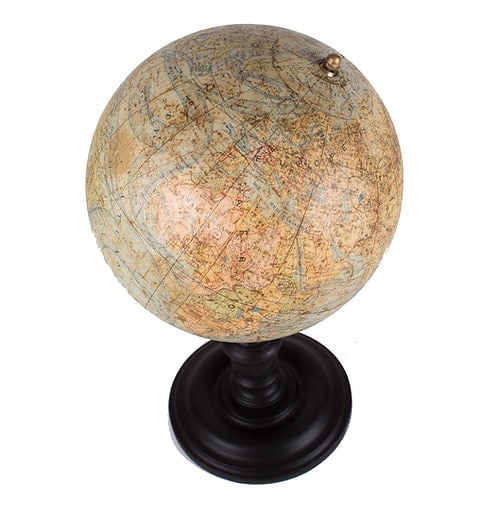 1880 Small 8" LEBEGUE FRENCH ANTIQUE TERRESTRIAL GLOBE MAPPEMONDE - 2