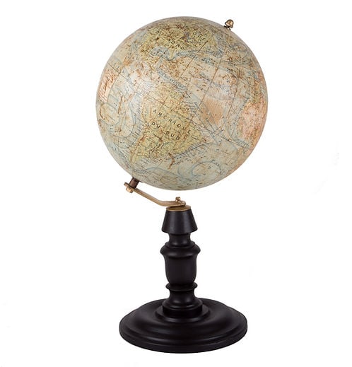 1880 Small 8" LEBEGUE FRENCH ANTIQUE TERRESTRIAL GLOBE MAPPEMONDE - 3