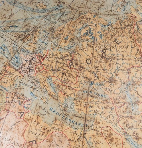 1880 Small 8" LEBEGUE FRENCH ANTIQUE TERRESTRIAL GLOBE MAPPEMONDE - 5