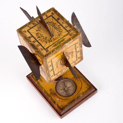 BERINGER CUBIC SUNDIAL polyhedral 18TH . - 3