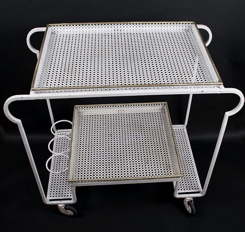 FRENCH MODERNIST serving table MATEGOT original paint - 2