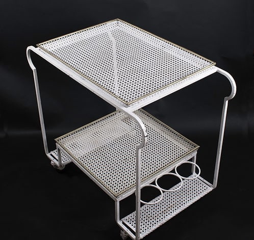 FRENCH MODERNIST serving table MATEGOT original paint - 7