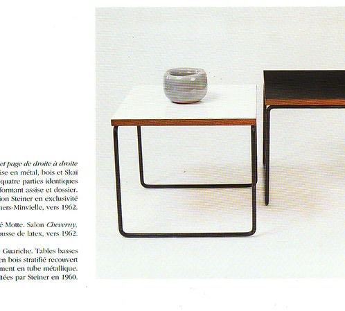 Pair of Guariche side table/ coffee table Steiner editeur - 5