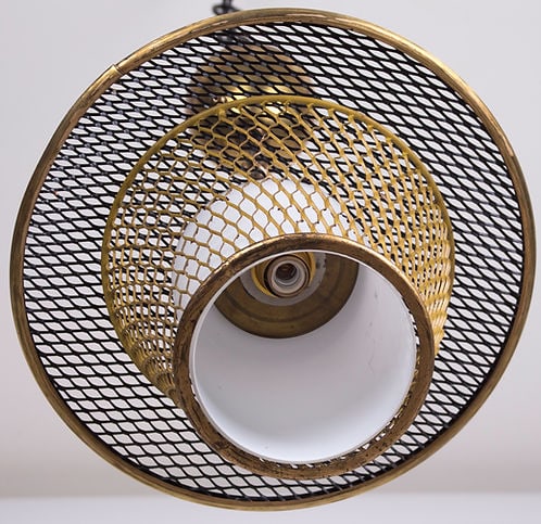 FRENCH modernist lantern pendant Mathieu Mategot - 2