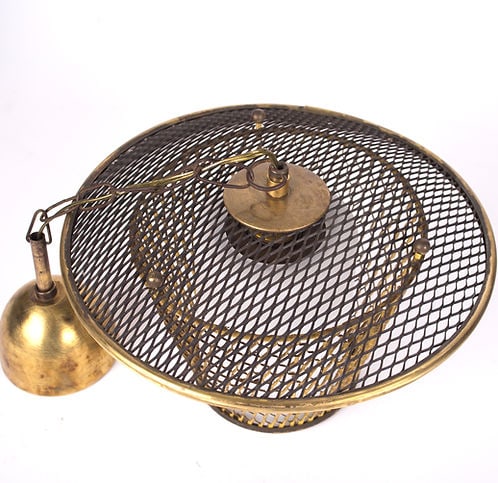FRENCH modernist lantern pendant Mathieu Mategot - 4