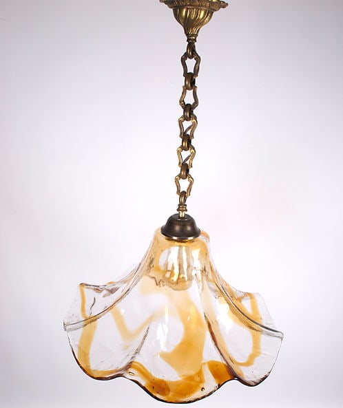 Large Murano Glass Flower Pendant Lamp by Carlo Nason for Mazzega - 2