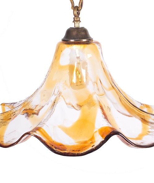 Large Murano Glass Flower Pendant Lamp by Carlo Nason for Mazzega - 3