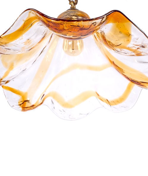 Large Murano Glass Flower Pendant Lamp by Carlo Nason for Mazzega - 5