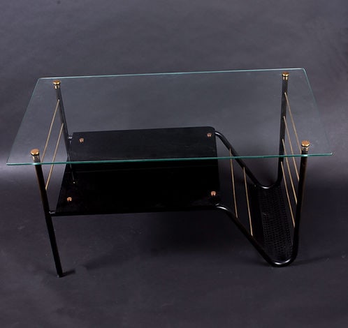 FRENCH MID CENTURY COFFEE TABLE GUARICHE manner - 4