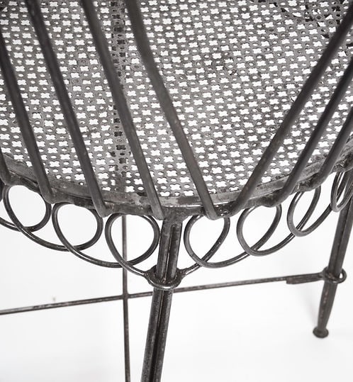 MATHIEU MATEGOT single metal armchair rigitulle cap d"ail French mid ce - 5