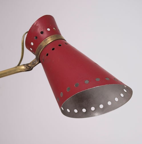 Double cone " diabolo " swing arm wall light by Rene Mathieu for Lunel - 3