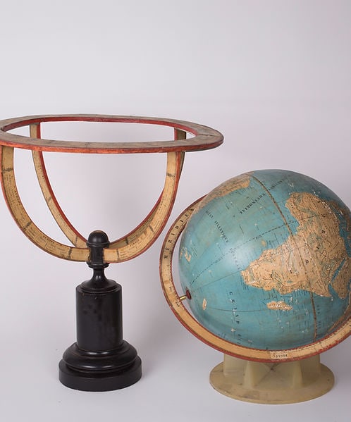1850 LARGE 14" THURY & BELNET FRENCH ANTIQUE TERRESTRIAL GLOBE MAPPEMONDE - 5
