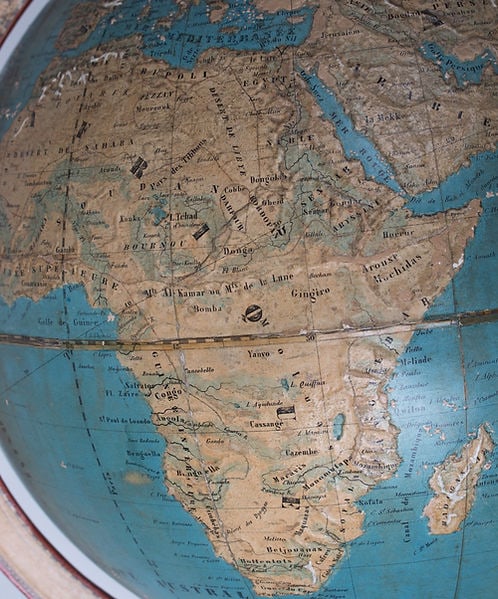 1850 LARGE 14" THURY & BELNET FRENCH ANTIQUE TERRESTRIAL GLOBE MAPPEMONDE - 6
