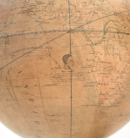 1880 antique terrestrial globe Windels - 3