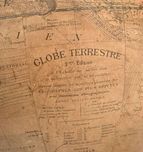 1880 antique terrestrial globe Windels - 4