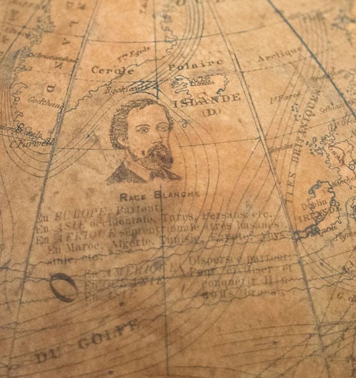 1880 antique terrestrial globe Windels - 5