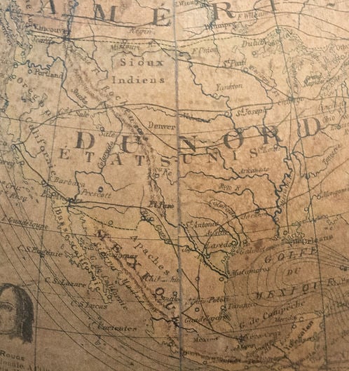 1880 antique terrestrial globe Windels - 8
