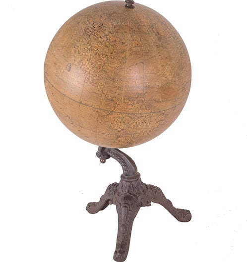 1880 antique terrestrial globe Windels - 9