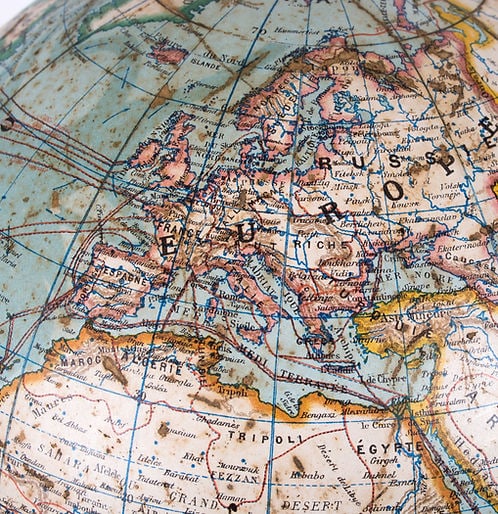 French Ikelmer terrestrial globe 11 inches 1880 school globe - 2
