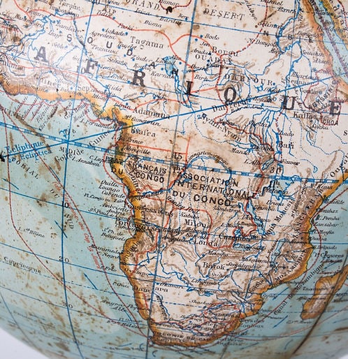 French Ikelmer terrestrial globe 11 inches 1880 school globe - 4