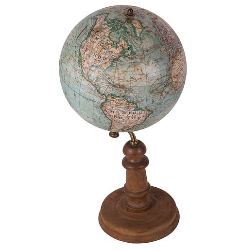 French Ikelmer terrestrial globe 11 inches 1880 school globe - 7