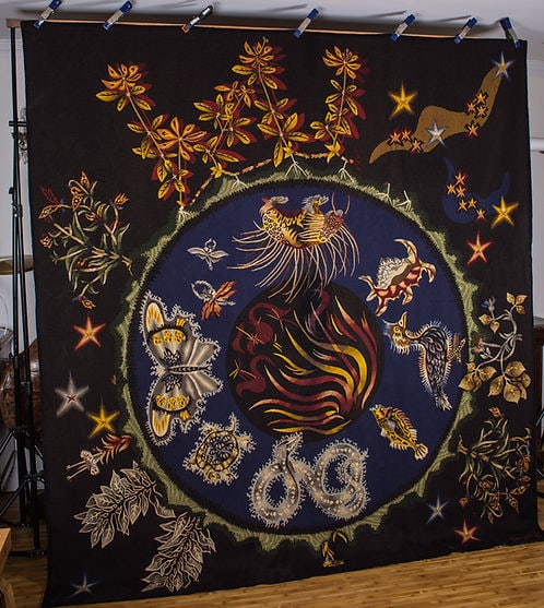 Aubusson Jean Lurcat hand weaved Tabard Frères et Soeurs, Aubusson Kosmos - 2