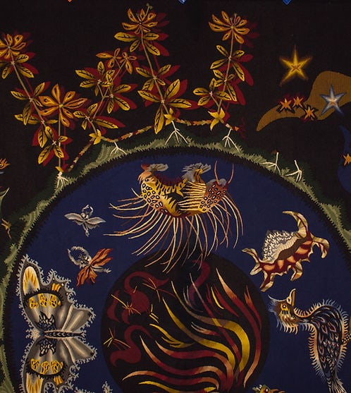 Aubusson Jean Lurcat hand weaved Tabard Frères et Soeurs, Aubusson Kosmos - 3