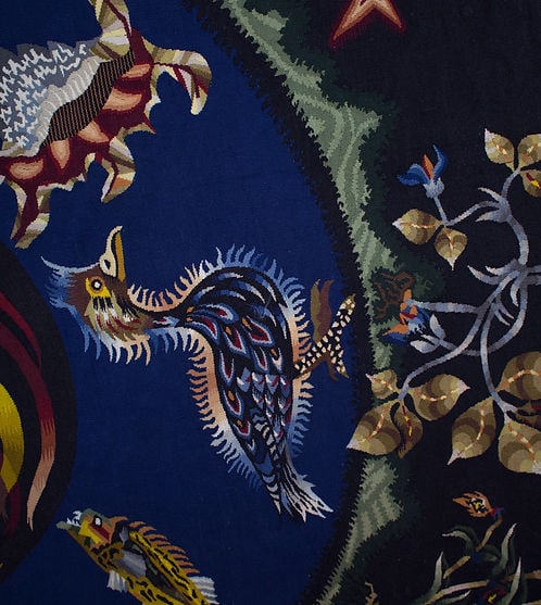 Aubusson Jean Lurcat hand weaved Tabard Frères et Soeurs, Aubusson Kosmos - 8