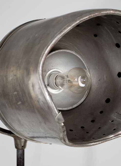 FRENCH ART DECO PROFESSIONAL HAIR DRYER REFURBISHED AS FLOOR LAMP SPOT - 4