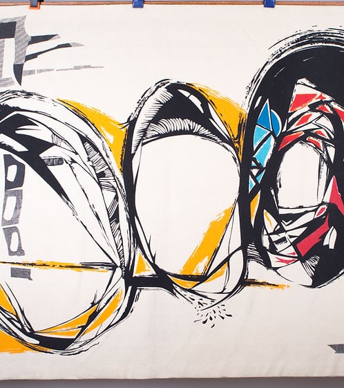 Mathieu Mategot tapestry Robert Four silk screened signed Totem - 3