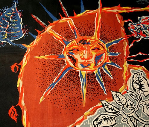 Season sun and rain - Lurcat silkscreen tapestry Aubusson - 2