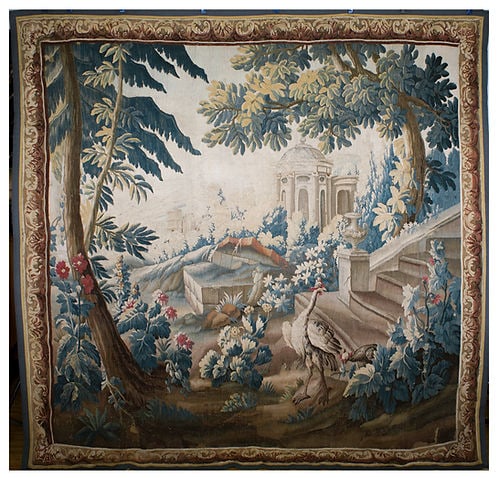 Large French verdure forest Hand weaved 18th. Aubusson - 2