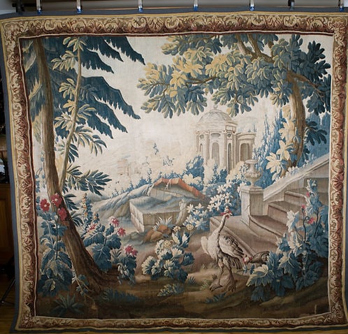 Large French verdure forest Hand weaved 18th. Aubusson - 3