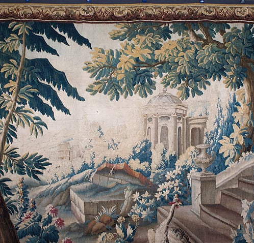 Large French verdure forest Hand weaved 18th. Aubusson - 4