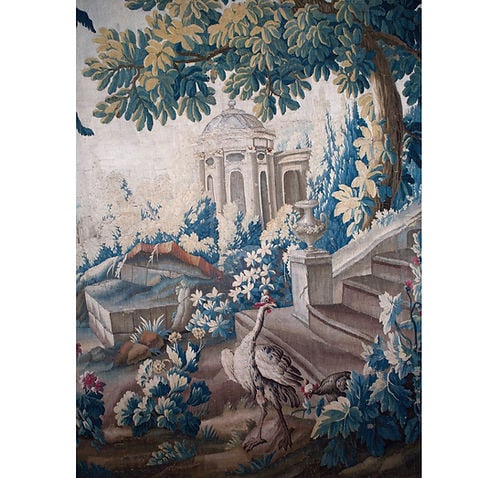 Large French verdure forest Hand weaved 18th. Aubusson - 7